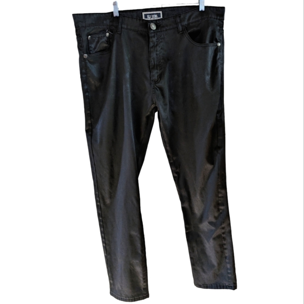 Old Skool Pure Denim Men’s Jeans Black Coated 5-Pocket Sz 42x30